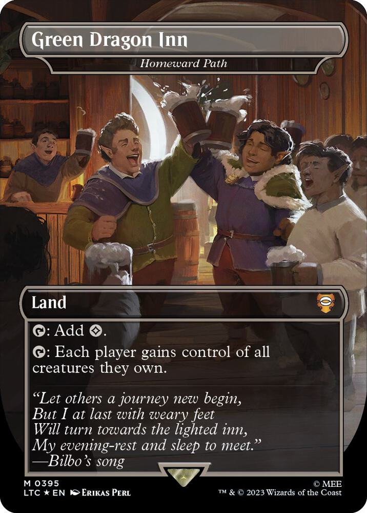 Green Dragon Inn - Homeward Path (Borderless) (Surge Foil) (395) [Tales of Middle-earth Commander] [Borderless]