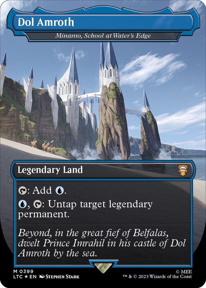 Dol Amroth - Minamo, School at Water's Edge (Borderless) (Surge Foil) (399) [Tales of Middle-earth Commander] [Borderless]