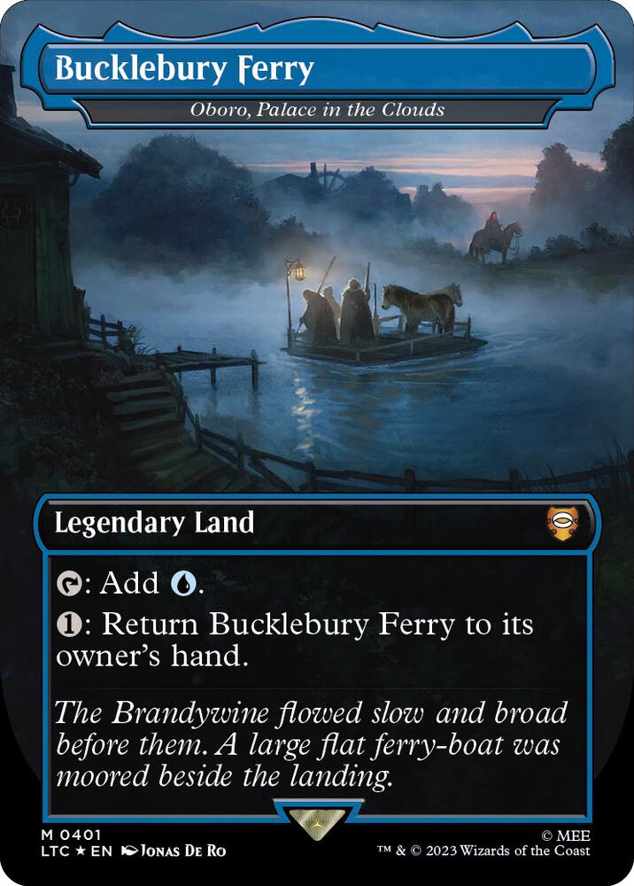 Bucklebury Ferry - Oboro, Palace in the Clouds (Borderless) (Surge Foil) (401) [Tales of Middle-earth Commander] [Borderless]