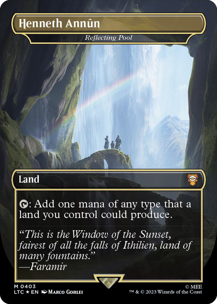 Henneth Annun - Reflecting Pool (Borderless) (Surge Foil) (403) [Tales of Middle-earth Commander] [Borderless]