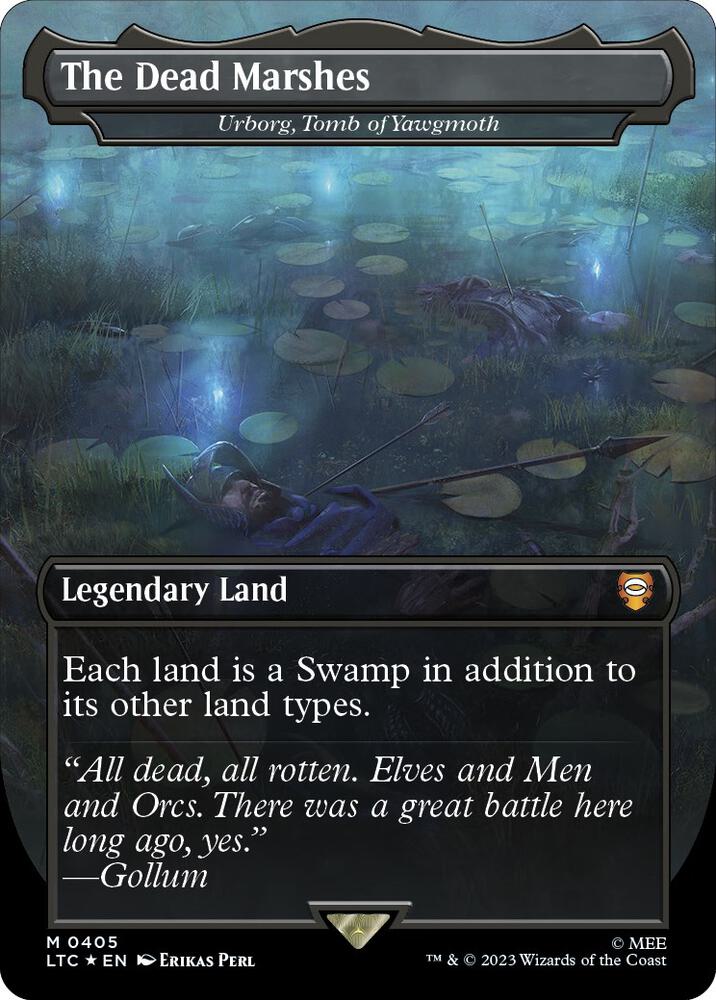 The Dead Marshes - Urborg, Tomb of Yawgmoth (Borderless) (Surge Foil) (405) [Tales of Middle-earth Commander] [Borderless]