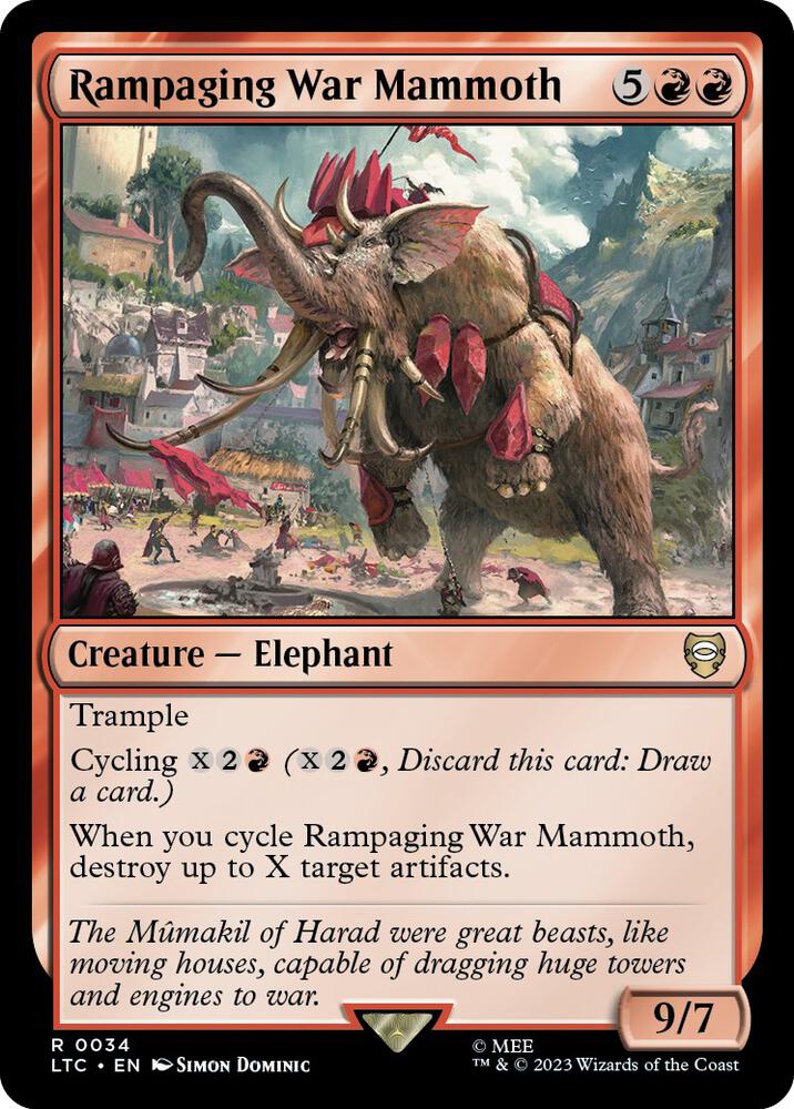 Rampaging War Mammoth (34) [Tales of Middle-earth Commander]