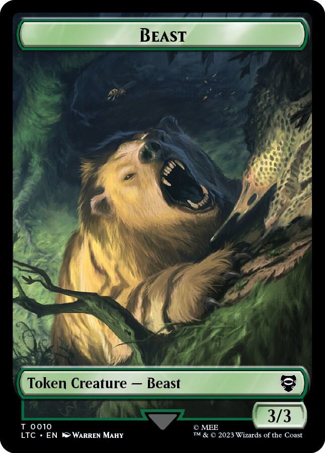 Beast // Treefolk Double-Sided Token (10 // 13) [Tales of Middle-earth Commander]