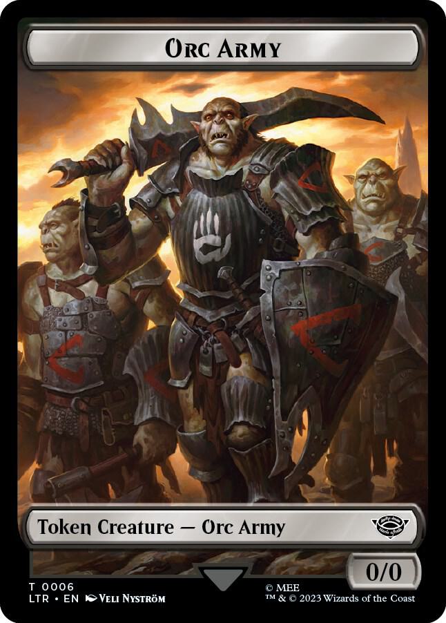 Orc Army (0006) // Orc Army (0005) Double-Sided Token (6 // 5) [The Lord of the Rings: Tales of Middle-earth]