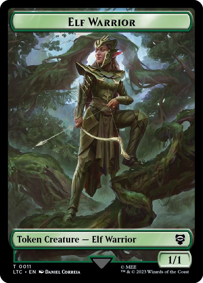 Elf Warrior // Treasure Double-Sided Token (11 // 12) [Tales of Middle-earth Commander]