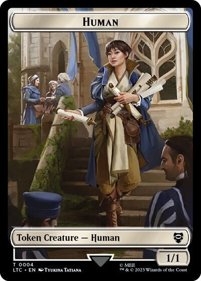 Human // Human Knight Double-Sided Token (4 // 9) [Tales of Middle-earth Commander]