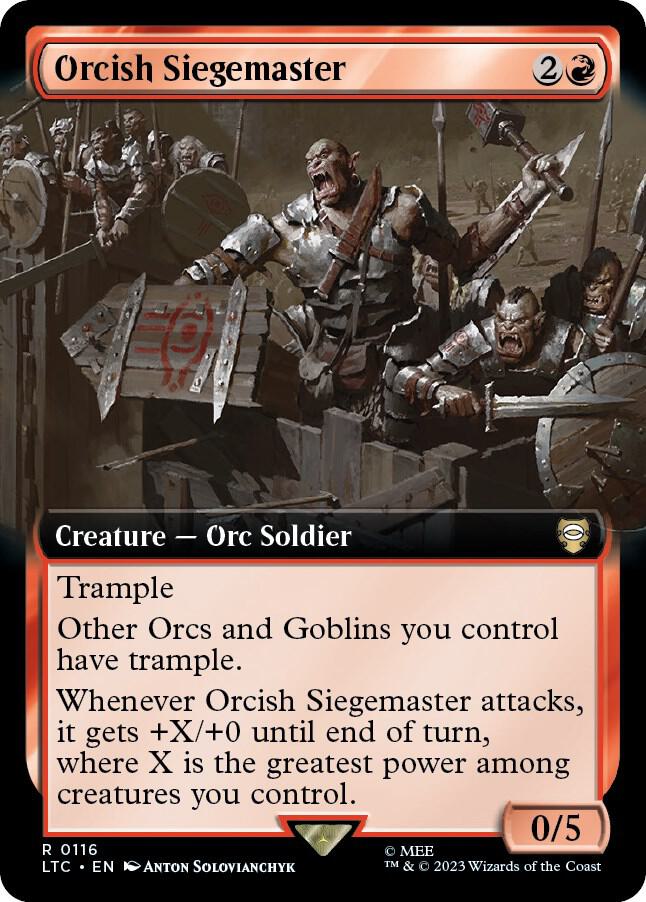 Orcish Siegemaster (Extended Art) (116) [Tales of Middle-earth Commander] [Extended Art]