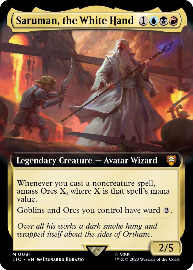 Saruman, the White Hand (Extended Art) (91) [Tales of Middle-earth Commander] [Extended Art]
