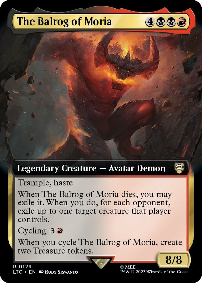The Balrog of Moria (Extended Art) (129) [Tales of Middle-earth Commander] [Extended Art]