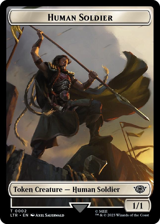 Human Soldier Token (0002) [The Lord of the Rings: Tales of Middle-earth]