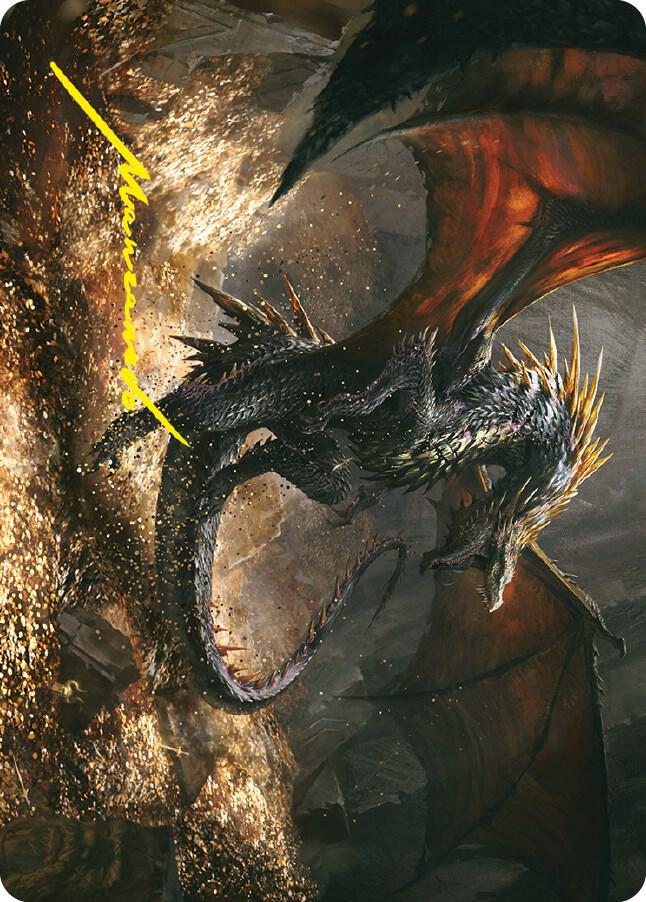 Cavern-Hoard Dragon Art Card (Gold-Stamped Signature) (61) [Universes Beyond: The Lord of the Rings: Tales of Middle-earth Art Series]