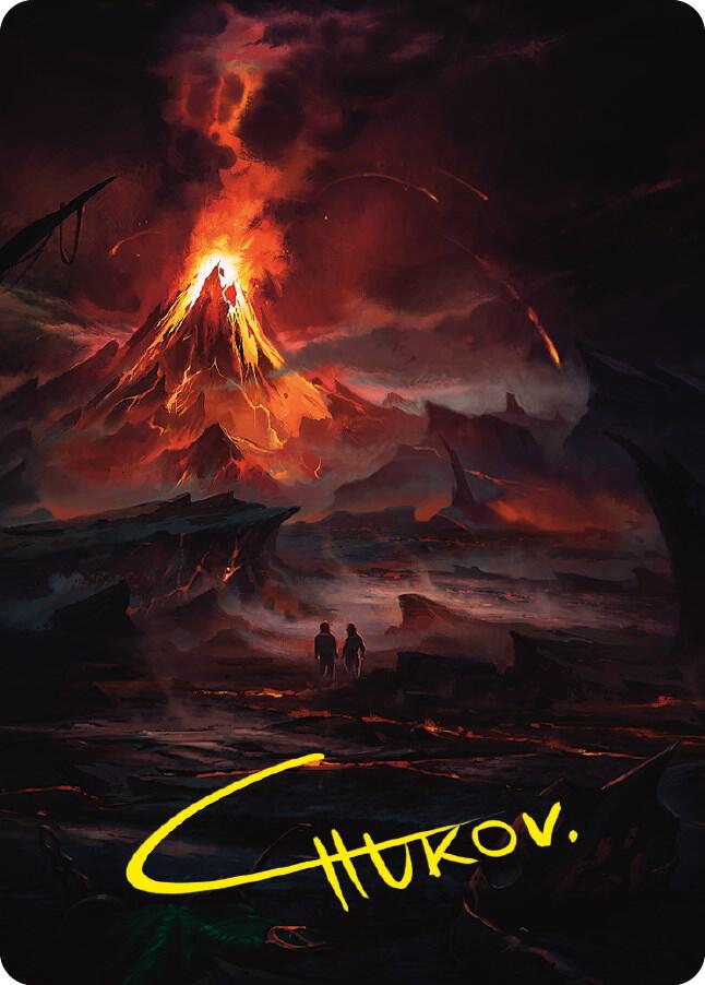 Valley of Gorgoroth Art Card (Gold-Stamped Signature) (80) [Universes Beyond: The Lord of the Rings: Tales of Middle-earth Art Series]