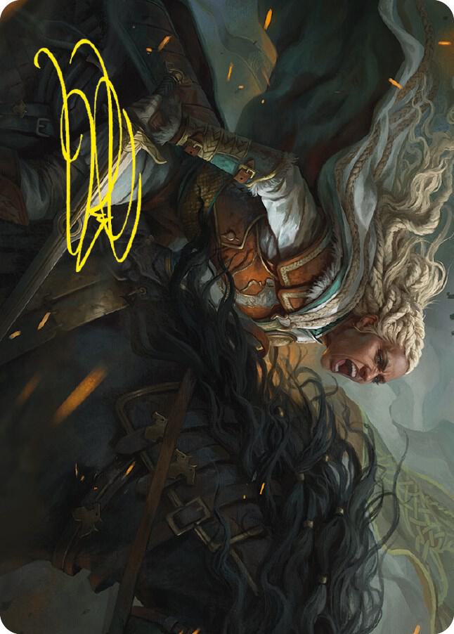 Eowyn, Fearless Knight Art Card (Gold-Stamped Signature) (15) [Universes Beyond: The Lord of the Rings: Tales of Middle-earth Art Series]