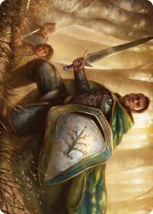Boromir, Warden of the Tower Art Card (1) [Universes Beyond: The Lord of the Rings: Tales of Middle-earth Art Series]
