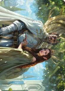 Aragorn and Arwen, Wed Art Card (33) [Universes Beyond: The Lord of the Rings: Tales of Middle-earth Art Series]