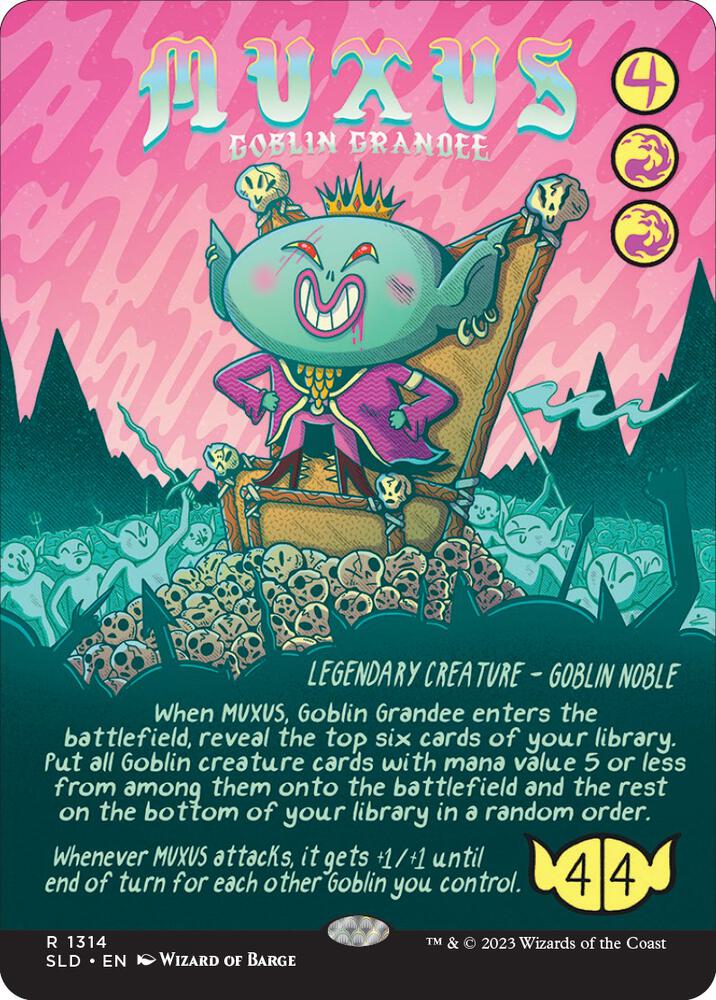 Muxus, Goblin Grandee (1314) [Secret Lair Drop] [Borderless]