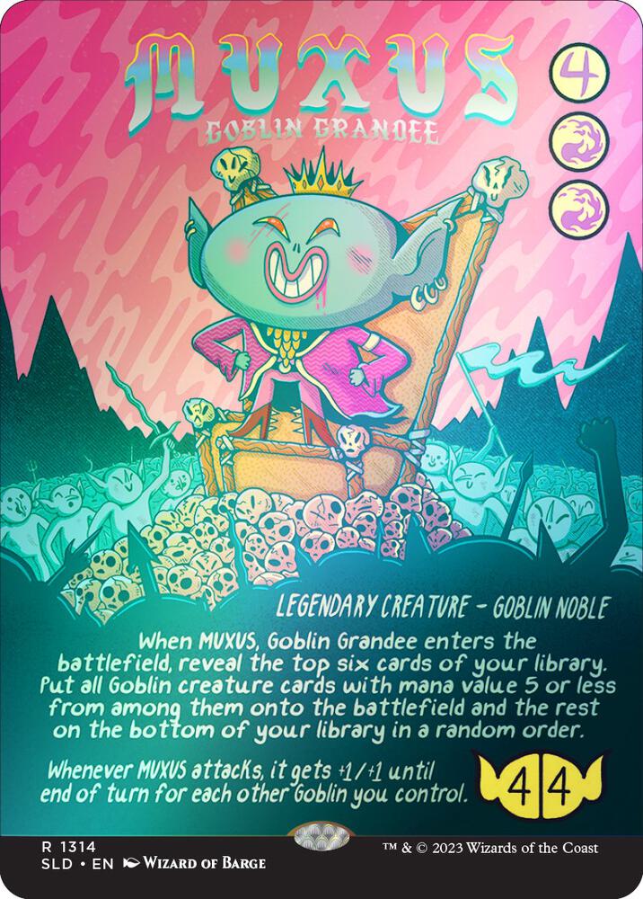 Muxus, Goblin Grandee (Rainbow Foil) (1314) [Secret Lair Drop] [Borderless]