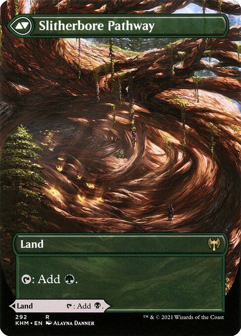 Darkbore Pathway (Borderless) (292) [Kaldheim] [Borderless] Reverse