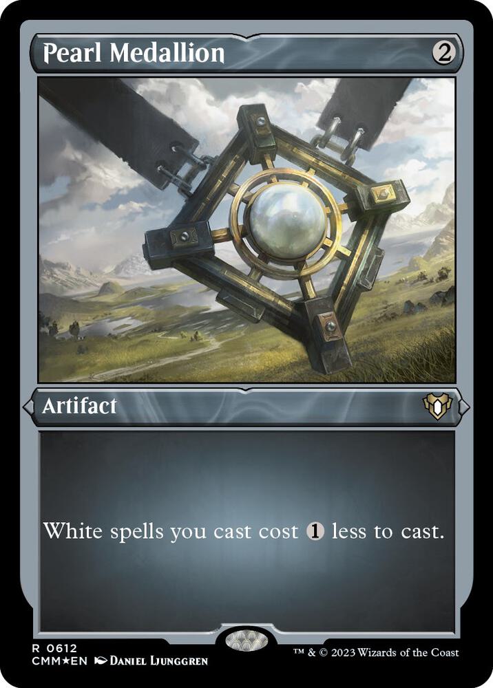 Pearl Medallion (Foil Etched) (612) [Commander Masters]