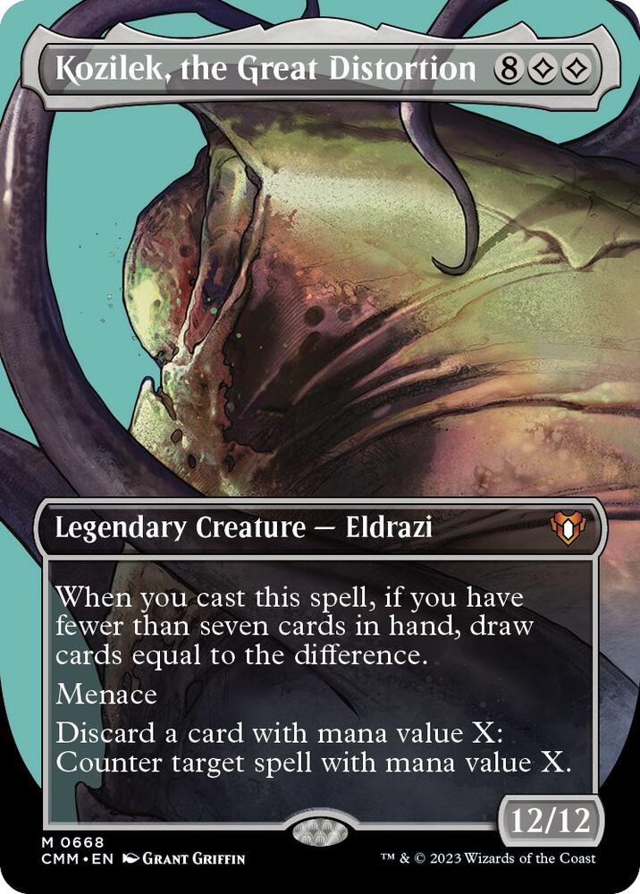 Kozilek, the Great Distortion (Borderless) (668) [Commander Masters] [Borderless]