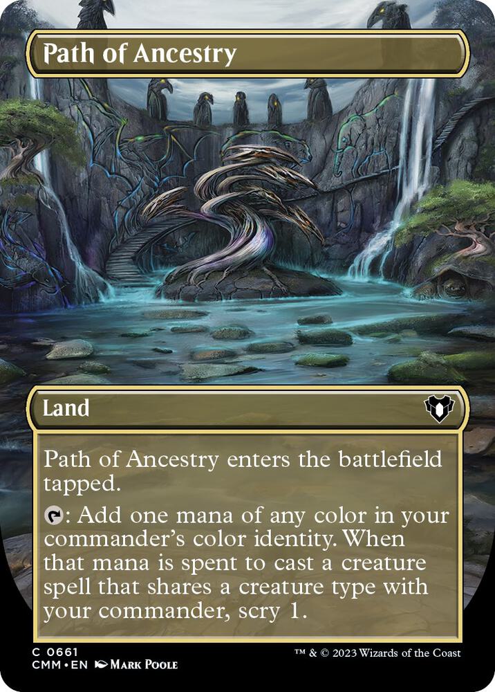 Path of Ancestry (Borderless) (661) [Commander Masters] [Borderless]