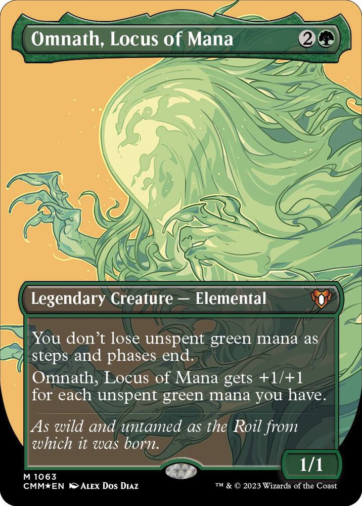 Omnath, Locus of Mana (Textured Foil) (1063) [Commander Masters] [Borderless]