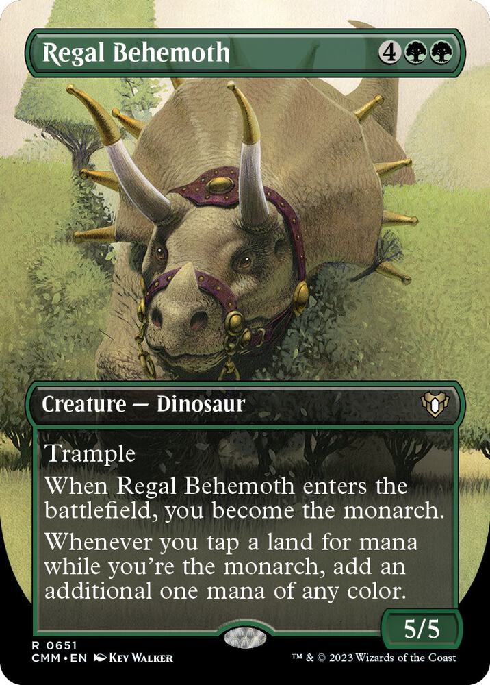 Regal Behemoth (Borderless) (651) [Commander Masters] [Borderless]
