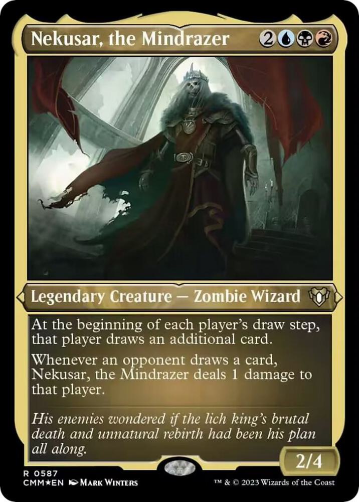Nekusar, the Mindrazer (Foil Etched) (587) [Commander Masters]