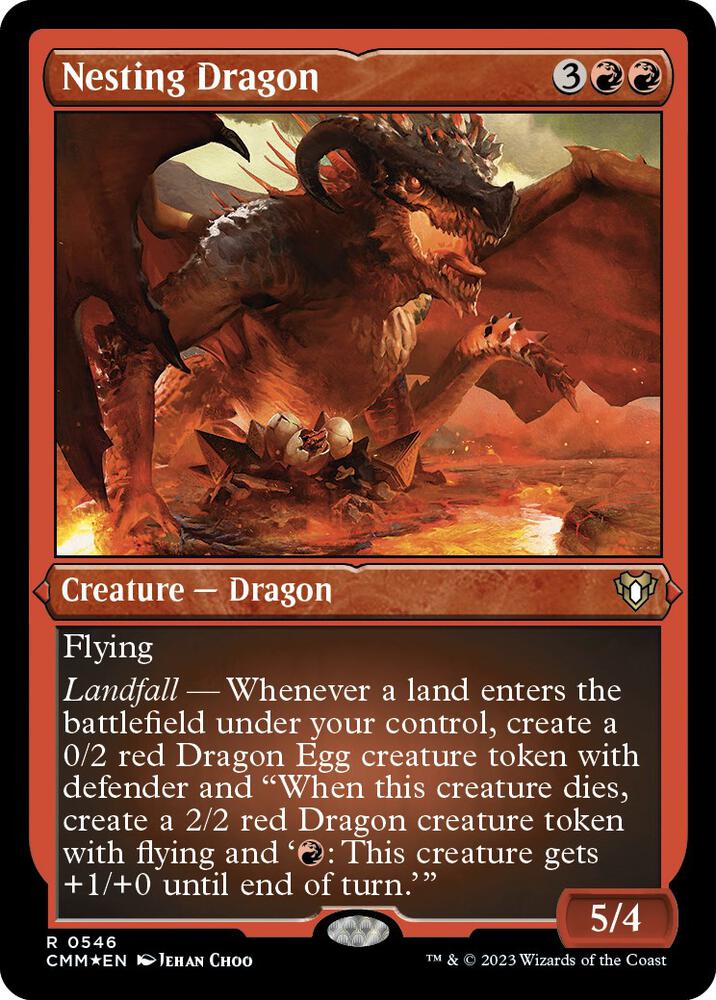 Nesting Dragon (Foil Etched) (546) [Commander Masters]