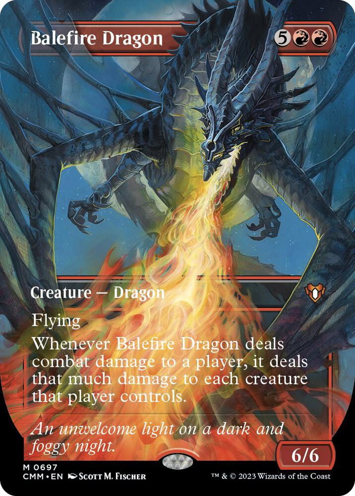 Balefire Dragon (Borderless) (697) [Commander Masters] [Borderless]