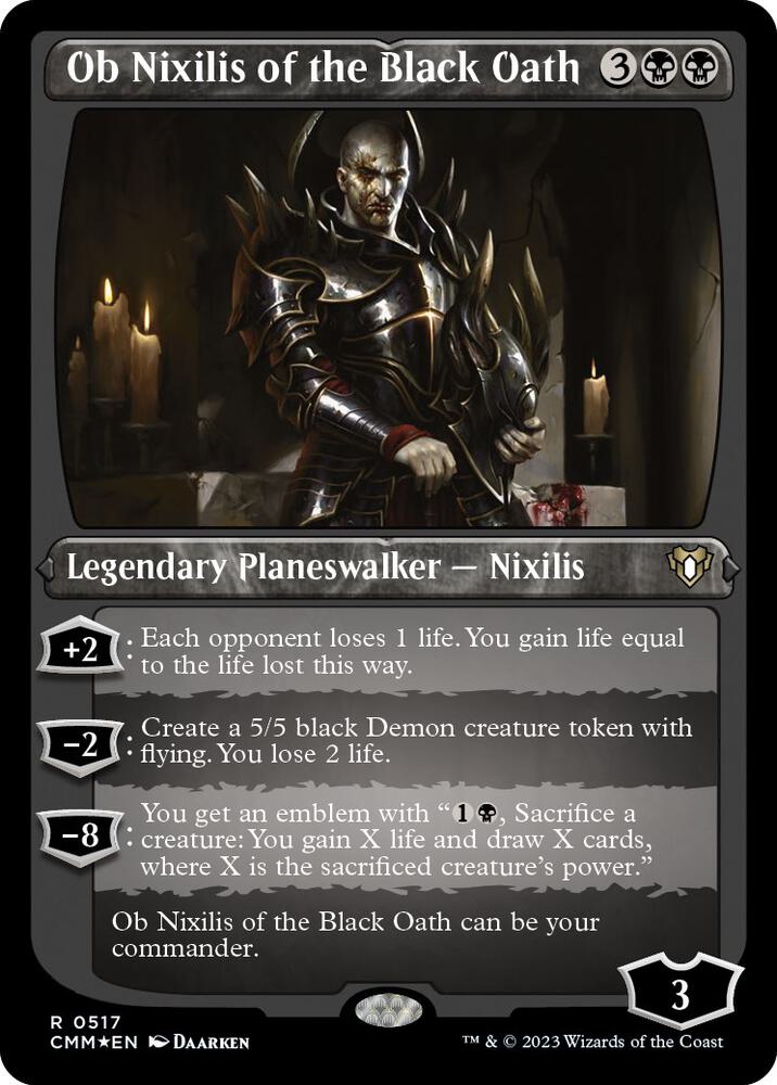 Ob Nixilis of the Black Oath (Foil Etched) (517) [Commander Masters]
