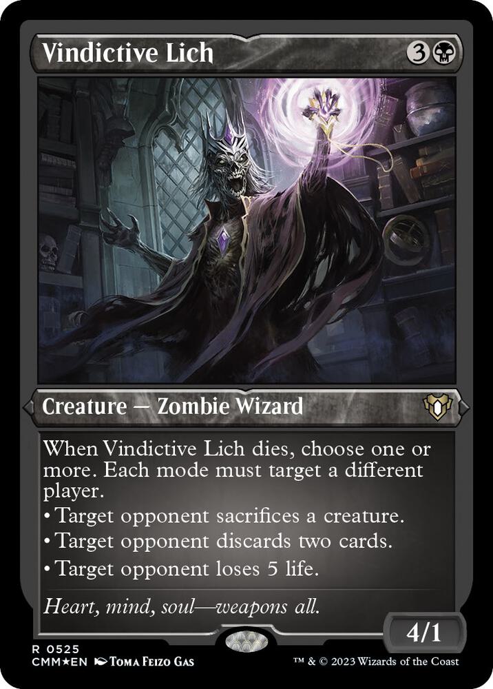 Vindictive Lich (Foil Etched) (525) [Commander Masters]
