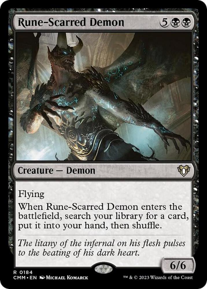 Rune-Scarred Demon (184) [Commander Masters]