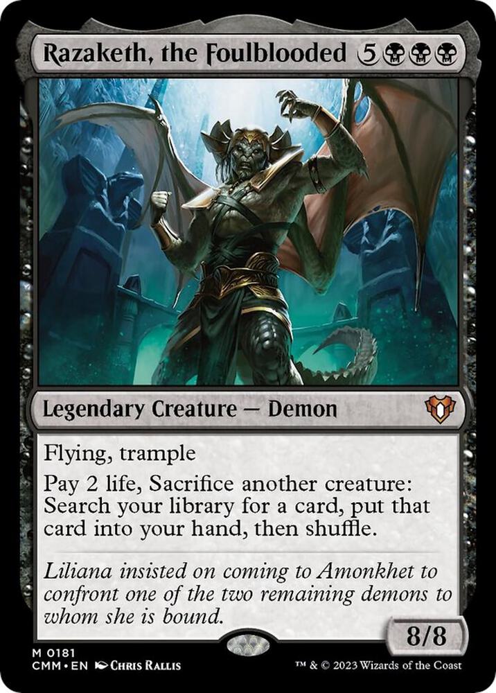 Razaketh, the Foulblooded (181) [Commander Masters]