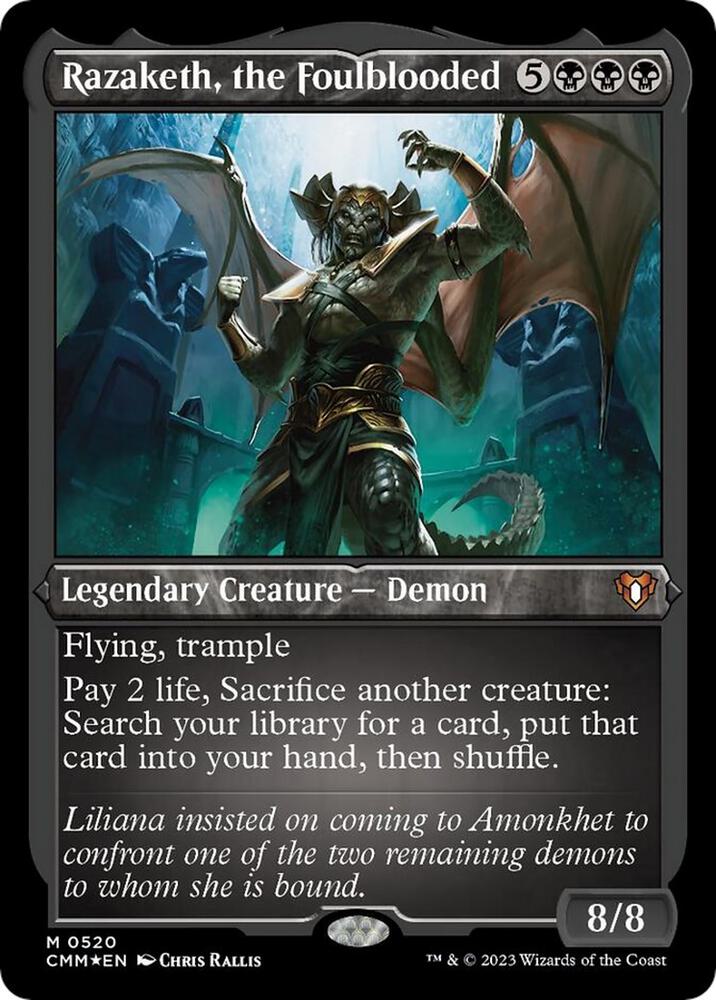 Razaketh, the Foulblooded (Foil Etched) (520) [Commander Masters]