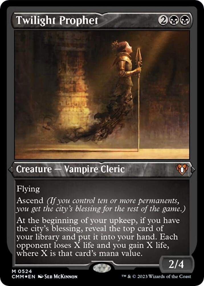 Twilight Prophet (Foil Etched) (524) [Commander Masters]