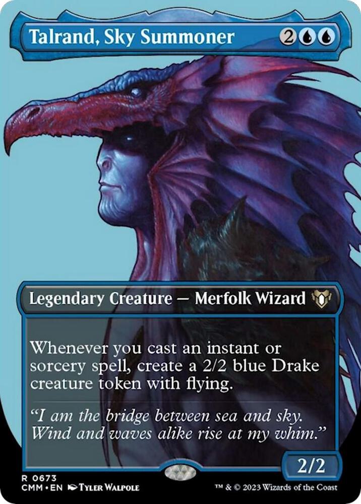 Talrand, Sky Summoner (Borderless) (673) [Commander Masters] [Borderless]