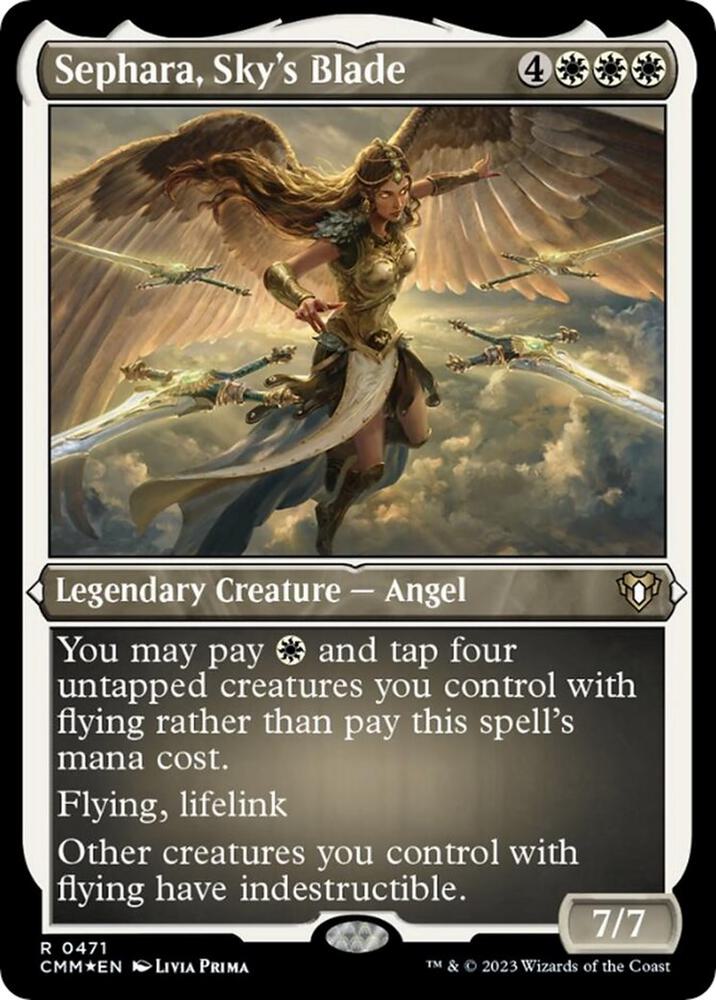 Sephara, Sky's Blade (Foil Etched) (471) [Commander Masters]