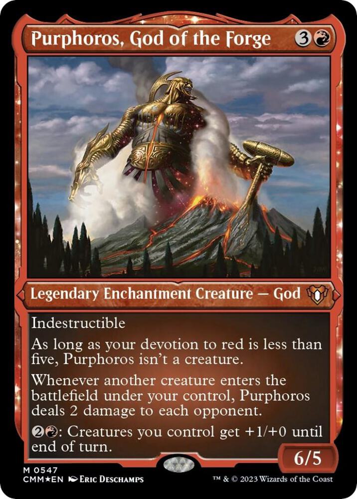 Purphoros, God of the Forge (Foil Etched) (547) [Commander Masters]