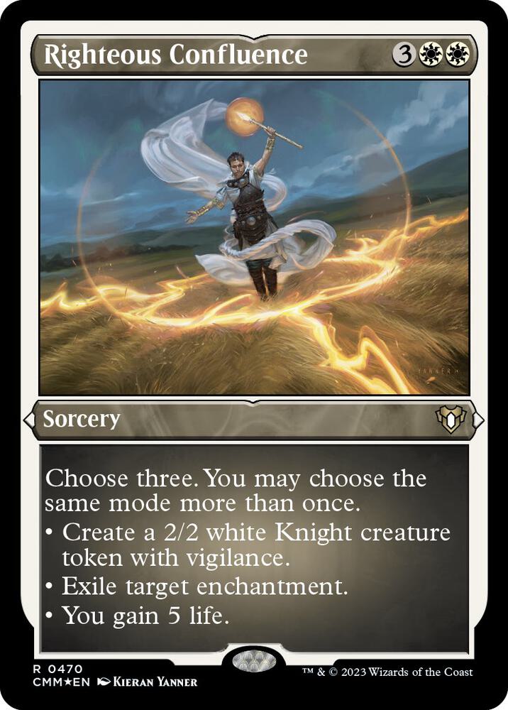 Righteous Confluence (Foil Etched) (470) [Commander Masters]