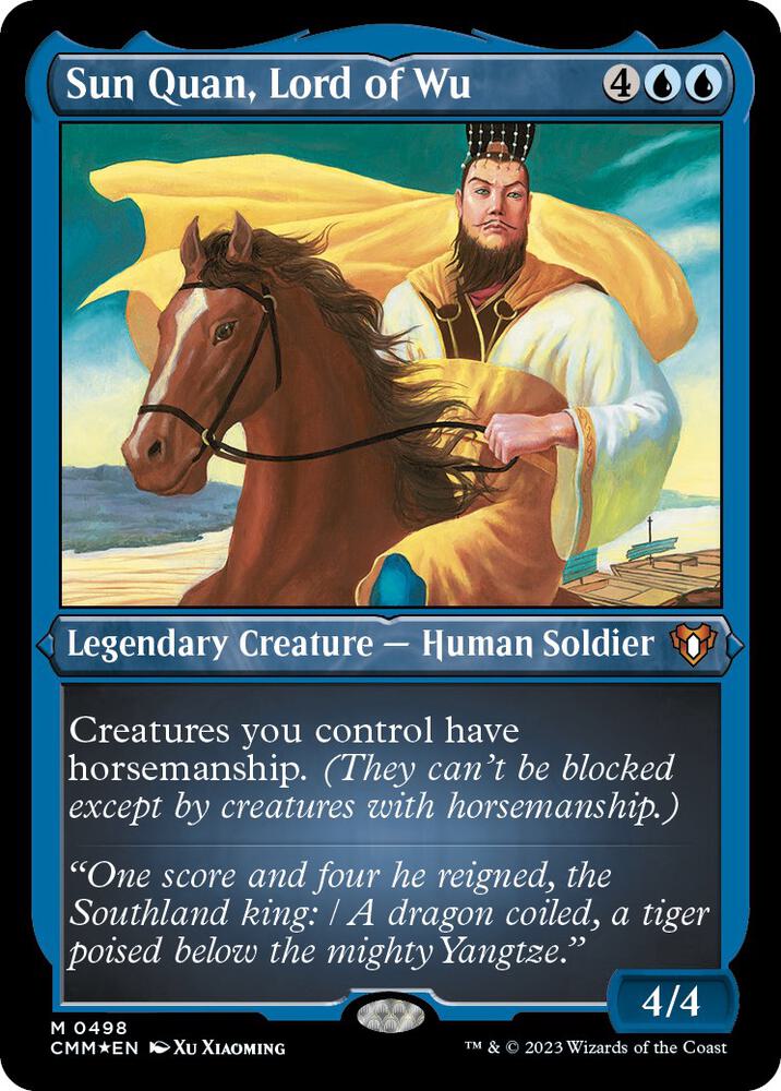 Sun Quan, Lord of Wu (Foil Etched) (498) [Commander Masters]