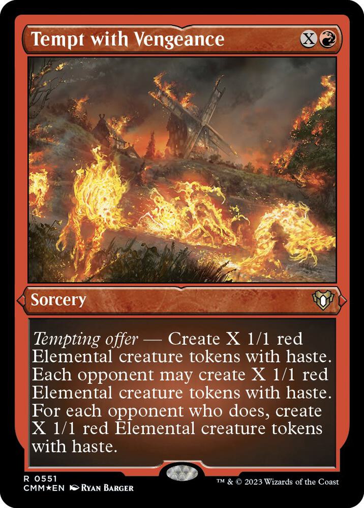 Tempt with Vengeance (Foil Etched) (551) [Commander Masters]