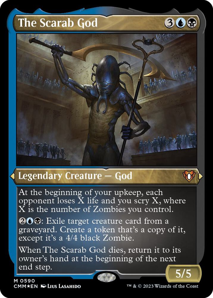 The Scarab God (Foil Etched) (590) [Commander Masters]