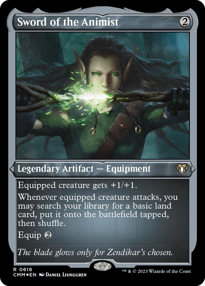 Sword of the Animist (Foil Etched) (616) [Commander Masters]