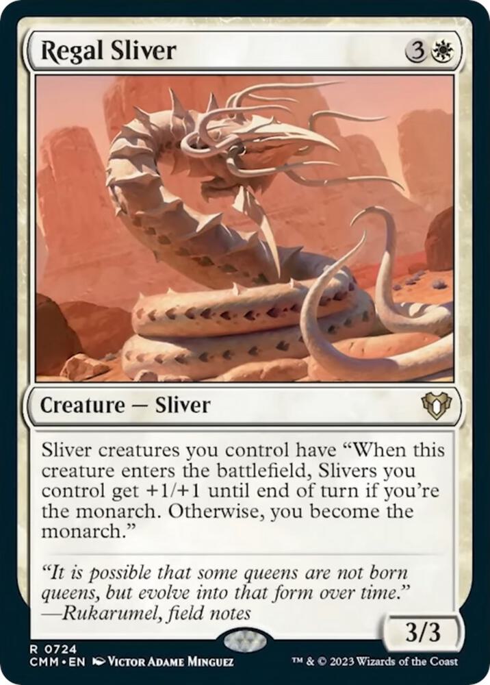 Regal Sliver (724) [Commander Masters]