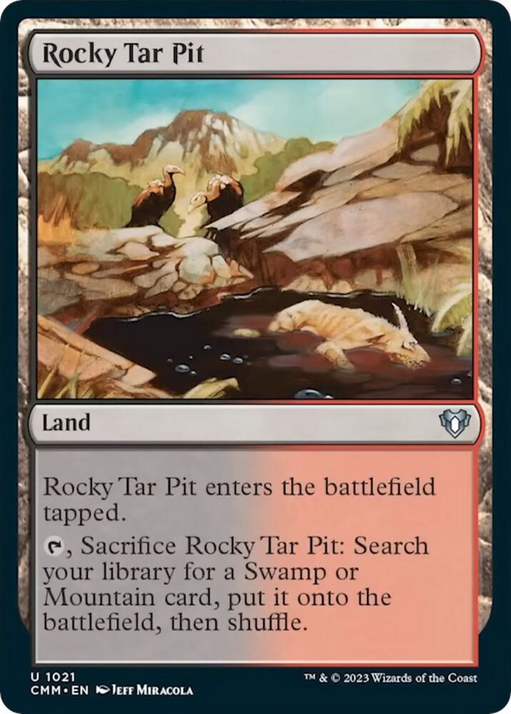 Rocky Tar Pit (1021) [Commander Masters]