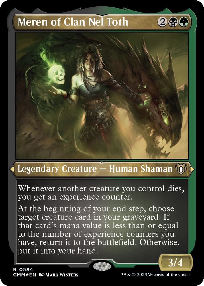 Meren of Clan Nel Toth (Foil Etched) (584) [Commander Masters]