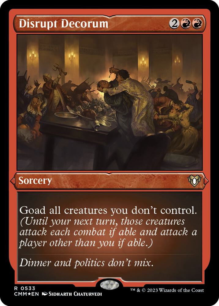 Disrupt Decorum (Foil Etched) (533) [Commander Masters]