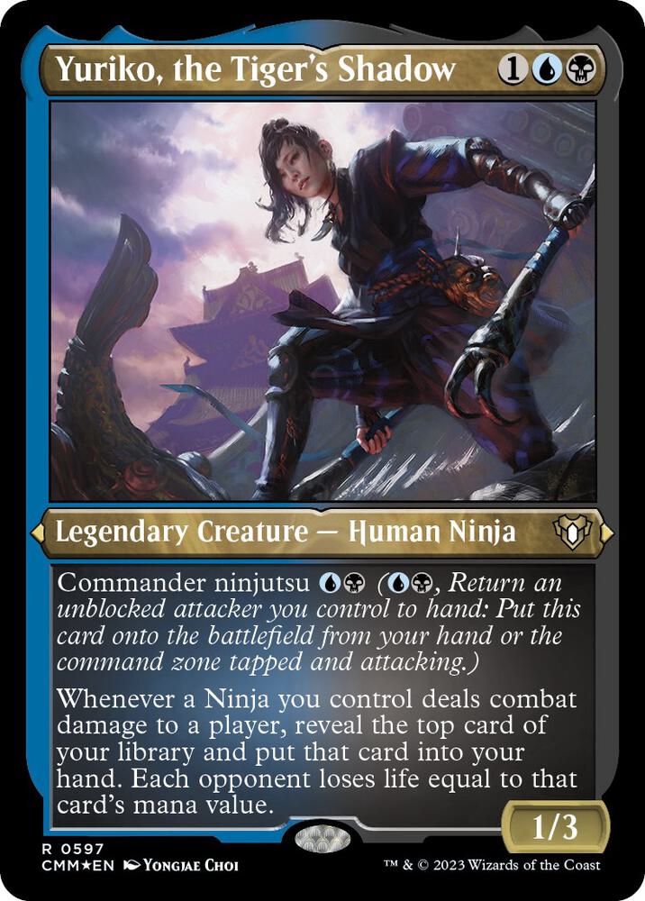 Yuriko, the Tiger's Shadow (Foil Etched) (597) [Commander Masters]