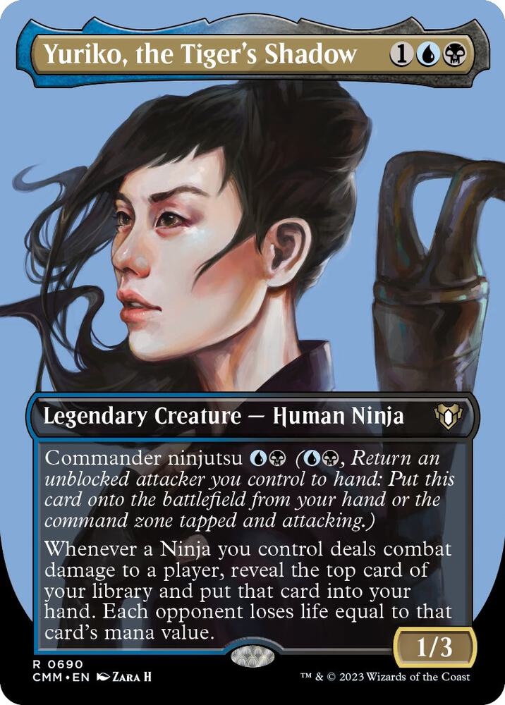 Yuriko, the Tiger's Shadow (Borderless) (690) [Commander Masters] [Borderless]